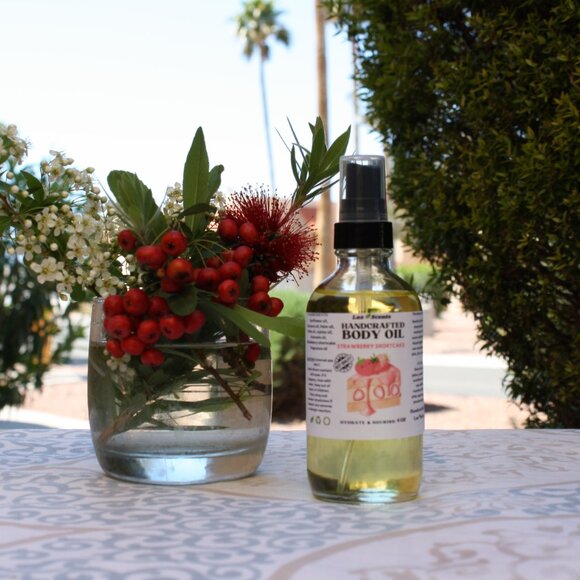 Handcrafted Strawberry Shortcake Body Oil Body Juice Mist Sprayer Skin Care - Picture 12 of 15